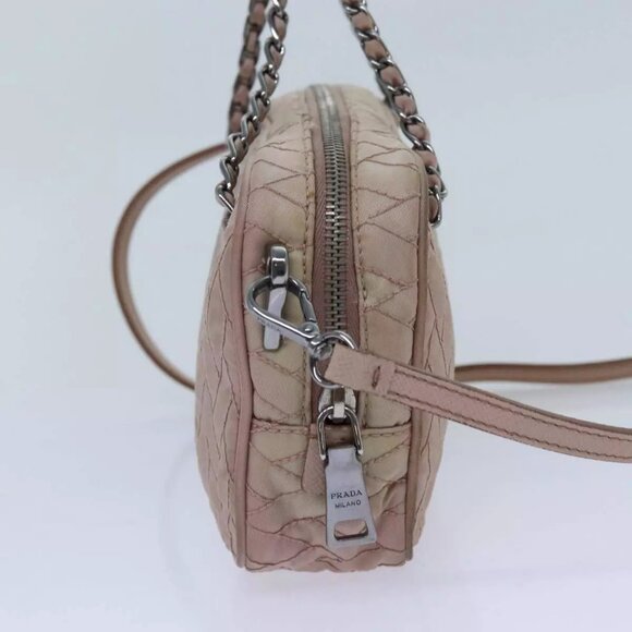 PRADA Quilted Hand Bag Nylon 2way Pink Auth - Picture 12 of 16